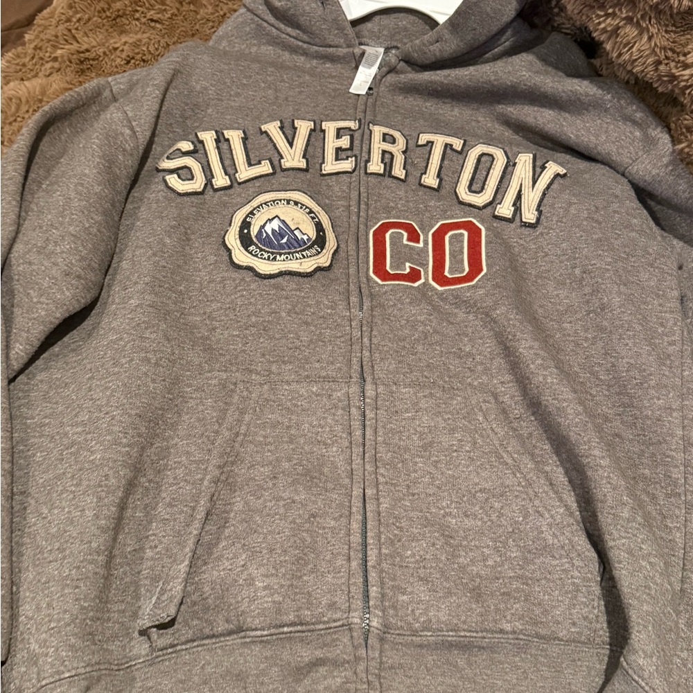 NWOT - Grey Silverton Colorado Zip-Up Hoodie